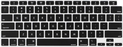 MOSISO Keyboard Cover Compatible with MacBook Air 13 inch 2022 2021 2020 Release A2337 M1 A2179 Retina Display with Touch ID Backlit Magic Keyboard, Waterproof Protective Silicone Skin, Black