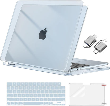 MOSISO Compatible with MacBook Air 13 inch Case M2-M5 2022-2026 A3449 A3240 A3113 A2681, 3 in 1 Heavy Duty Crack Resistant Hard Case with TPU Bumper