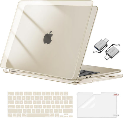 MOSISO Compatible with MacBook Air 13 inch Case M2-M5 2022-2026 A3449 A3240 A3113 A2681, 3 in 1 Heavy Duty Crack Resistant Hard Case with TPU Bumper