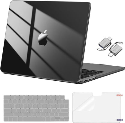 MOSISO Compatible with MacBook Air 13 inch Case M2-M5 2022-2026 A2681 A3113 A3240, 4 in 1 Surpass Natural Beauty Hard Shell, Keyboard Cover, Screen Film & USB C Adapter