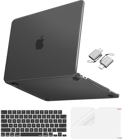 MOSISO Matte Finish Case Compatible with MacBook Neo 13 inch 2026 Release Model A3404, 4 in 1 Kit Ultra-Thin Exact-Fit Scratches & Fingerprints Resistant Protective Hard Shell Case Cover, Black Clear mysite