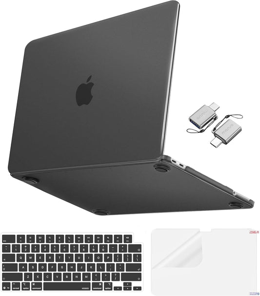 MOSISO Matte Finish Case Compatible with MacBook Neo 13 inch 2026 Release Model A3404, 4 in 1 Kit Ultra-Thin Exact-Fit Scratches & Fingerprints Resistant Protective Hard Shell Case Cover, Black Clear mysite