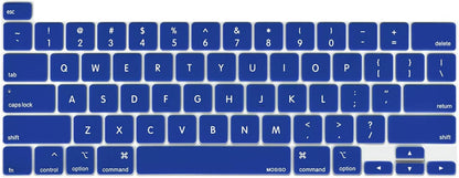 MOSISO Keyboard Cover Compatible with MacBook Pro 13 inch M2 2023, 2022, 2021 2020 M1 A2338 A2289 A2251&Compatible with MacBook Pro 16 2020 2019 A2141 Touch ID,Protective Silicone Skin, Airy Blue