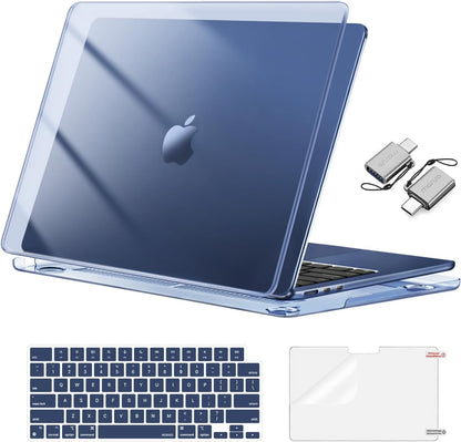 MOSISO Compatible with MacBook Air 13 inch Case M2-M5 2022-2026 A3449 A3240 A3113 A2681, 3 in 1 Heavy Duty Crack Resistant Hard Case with TPU Bumper