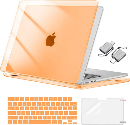MOSISO Compatible with MacBook Air 15 inch Case M5-M2 2026-2023 A3448 A3241 A3114 A2941, Hard Shell&Keyboard Cover&Screen Film&Type C, Great for Study Travel Work