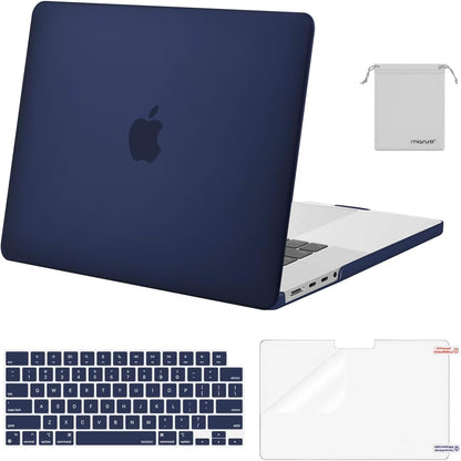 MOSISO Compatible with MacBook Pro 16 inch Case 2025 2024 2023 2022 2021 M4 M3 M2 M1 A3403 A3186 A2991 A2780 A2485 Pro Max, Plastic Hard Shell&Keyboard Cover&Screen Film&Storage Bag, Navy Blue