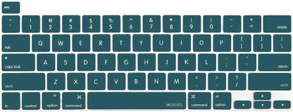 MOSISO Keyboard Cover Compatible with MacBook Pro 13 inch M2 2023, 2022, 2021 2020 M1 A2338 A2289 A2251&Compatible with MacBook Pro 16 2020 2019 A2141 Touch ID,Protective Silicone Skin, Airy Blue