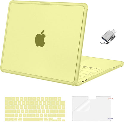 MOSISO Compatible with MacBook Neo 13 inch Case 2026 A3404 A18 Pro Chip, 4‑in‑1 Hard‑Shell Protection Kit