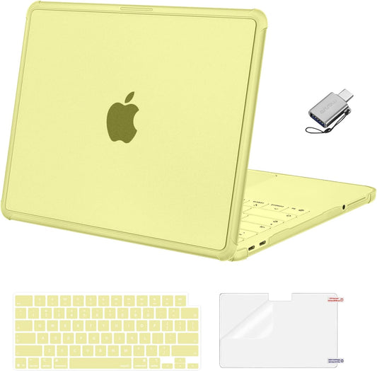 MOSISO Compatible with MacBook Neo 13 inch Case 2026 A3404 A18 Pro Chip, 4‑in‑1 Hard‑Shell Protection Kit