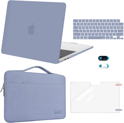 MOSISO Compatible with MacBook Air 13 inch Case M5 2026 M4 2025 M3 M2 2024-2022 A3449 A3240 A3113 A2681,Hard Shell&Sleeve Bag&Keyboard Skin&Webcam Cover&ScreenFilm for MacBook Air 13.6