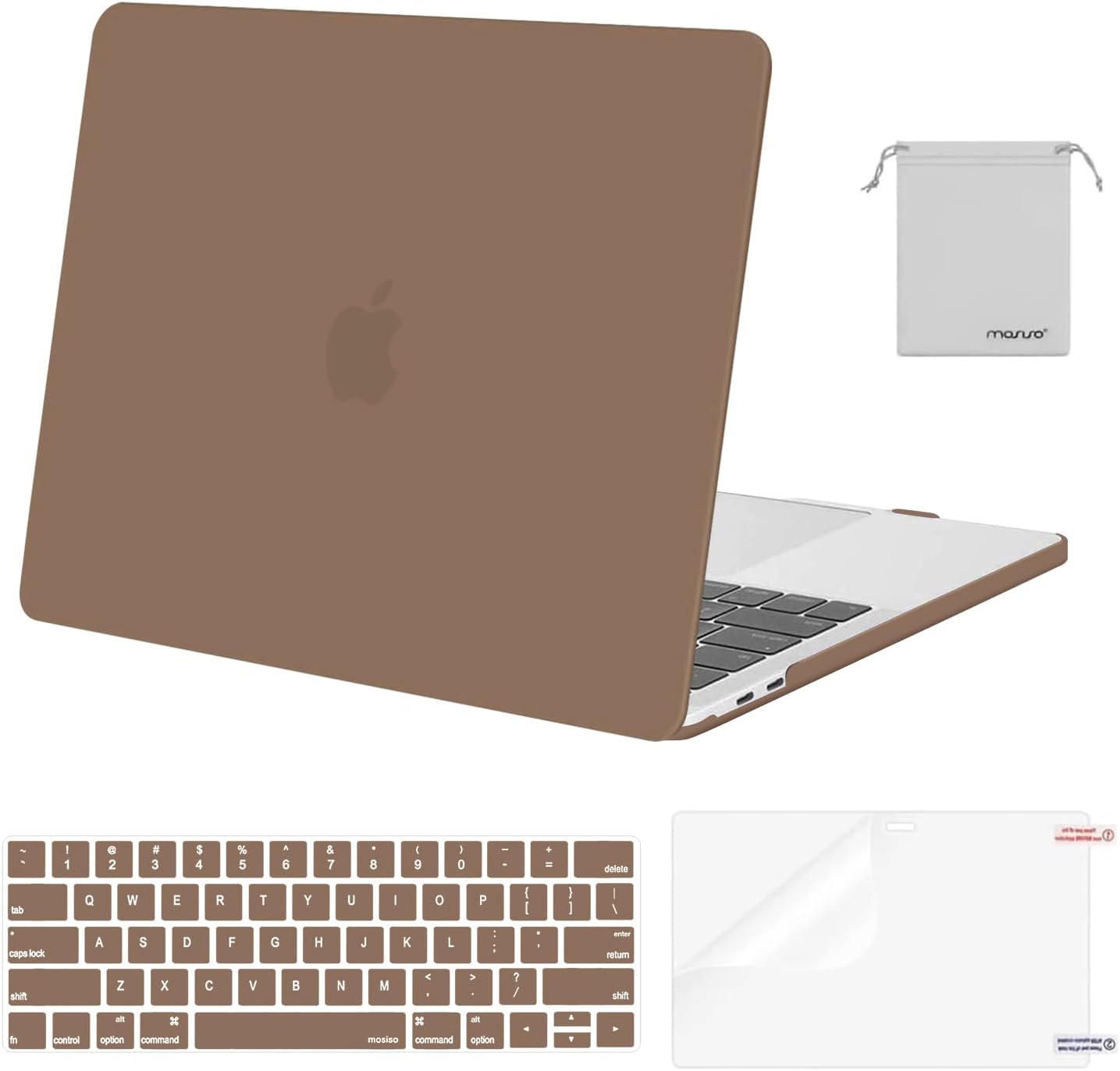MOSISO Compatible with MacBook Pro 13 inch Case M2 2026 2025 2024 2023 2022-2016 A2338 M1 A2251 A2289 A2159 A1989 A1708 A1706,Plastic Hard Shell&Keyboard Cover&Screen Film&Storage Bag, Black