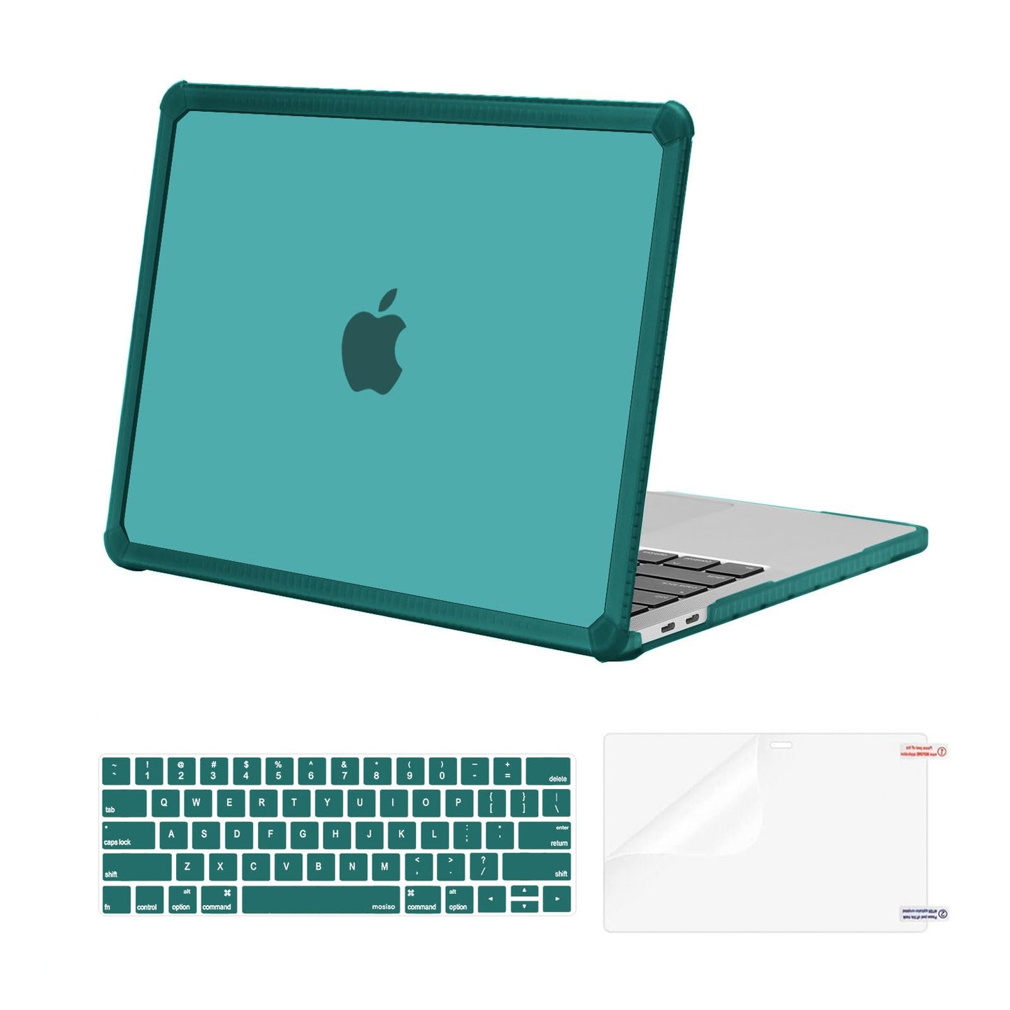 MOSISO Compatible with MacBook Pro 13 inch Case M2 2025-2016 A2338 M1 A2251 A2289 A2159 A1989 A1708 A1706, Anti-Cracking Heavy Duty Plastic TPU Bumper Hard Case&Keyboard Skin&Screen Film, Pink
