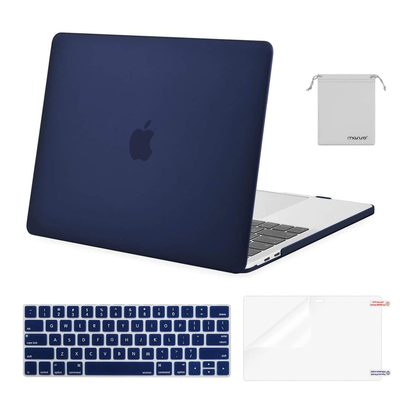 MOSISO Compatible with MacBook Pro 13 inch Case M2 2025, 2024, 2023, 2022-2016 A2338 M1 A2251 A2289 A2159 A1989 A1708 A1706, Plastic Hard Shell&Keyboard Cover&Screen Film&Storage Bag, Chalk Pink