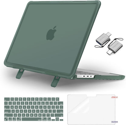 MOSISO Compatible with MacBook Pro 14 inch Case M5-M1 2026-2021 A3427 A3426 A3434 A3112 A3185 A3401 A2918 A2992 A2779 A2442, 4 in 1 Kit Shock-Absorbing Shell with Fold Kickstand