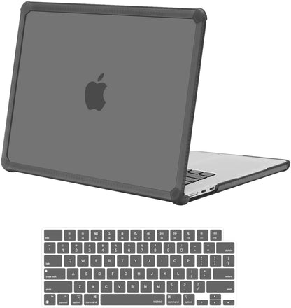 MOSISO Shock-Absorbing Hard Case Compatible with MacBook Air 15 inch M5-M2 2026-2023 A3448 A3241 A3114 A2941,Anti-Cracking Heavy Duty Hard Shell with TPU Bumper&Keyboard Cover
