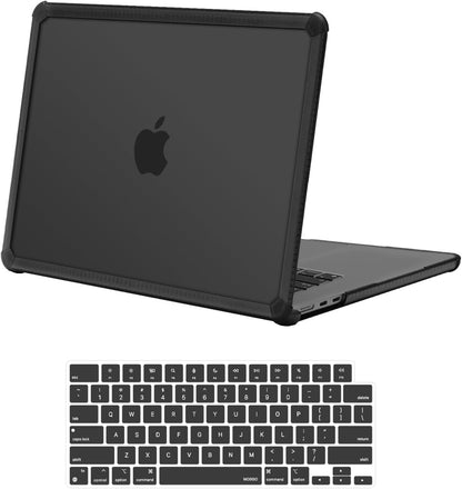 MOSISO Shock-Absorbing Hard Case Compatible with MacBook Air 15 inch M5-M2 2026-2023 A3448 A3241 A3114 A2941,Anti-Cracking Heavy Duty Hard Shell with TPU Bumper&Keyboard Cover
