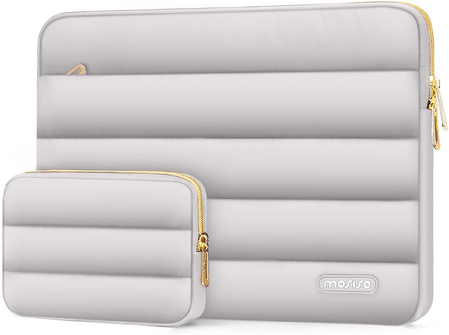 MOSISO Laptop Case 14 inch, 14 inch Puffy Laptop Sleeve Compatible with HP Lenovo Dell ASUS Acer, HP Stream, Dell Latitude, Lenovo IdeaPad, Polyester Horizontal Bag with Small Case, Antique Green mysite