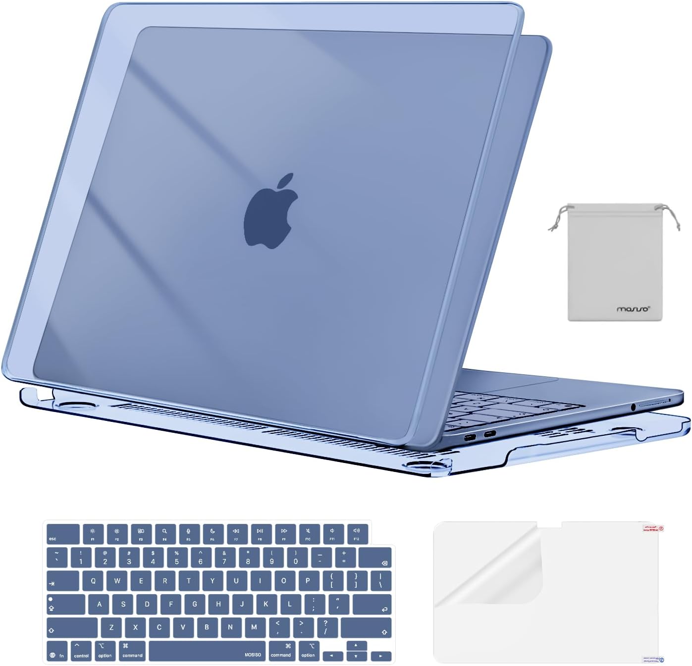 MOSISO Compatible with MacBook Neo Case 13 inch 2026 Release Model A3404 with A18 Pro Chip, 4 in 1 Kit Precision Fit Crack & Scratch Resistant Protective Hard Shell Case Cover, Crystal Clear mysite