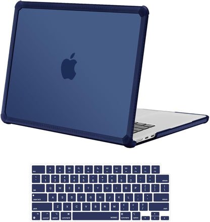 MOSISO Shock-Absorbing Hard Case Compatible with MacBook Air 15 inch M5-M2 2026-2023 A3448 A3241 A3114 A2941,Anti-Cracking Heavy Duty Hard Shell with TPU Bumper&Keyboard Cover