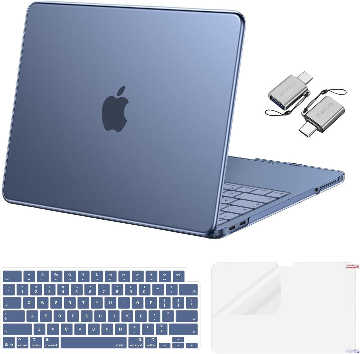 MOSISO Crack-Resistant Cover Compatible with MacBook Neo Case 13 inch 2026 Release Model A3404 with A18 Pro Chip, Protective Hard Shell&Keyboard Cover&Screen Film&Type C