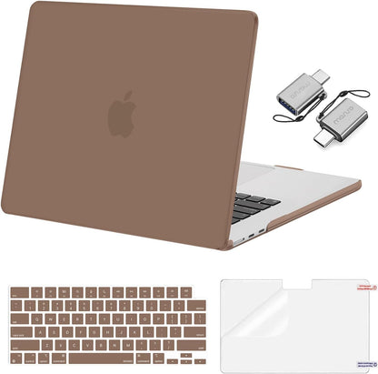 MOSISO Compatible with MacBook Air 15 inch Case M5-M2 2026-2023 A3448 A3241 A3114 A2941, Hard Shell&Keyboard Cover&Screen Film&Type C, Great for Study Travel Work