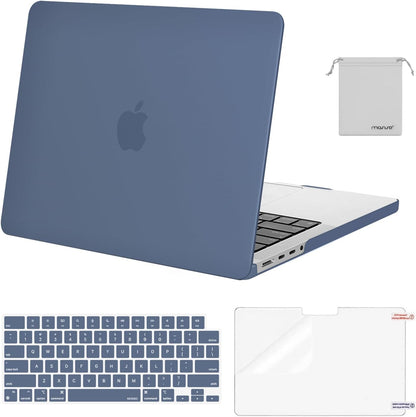 MOSISO Compatible with MacBook Pro 14 inch Case M5 2026 M4 2025 M3 M2 M1 2024-2021 A3427 A3426 A3434 A3112 A3185 A3401 A2918 A2992 A2779 A2442,Hard Case&Keyboard Skin&ScreenFilm&Pouch, Rose Quartz