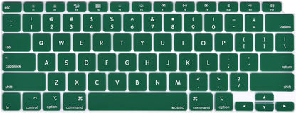 MOSISO Keyboard Cover Compatible with MacBook Air 13 inch 2022 2021 2020 Release A2337 M1 A2179 Retina Display with Touch ID Backlit Magic Keyboard, Waterproof Protective Silicone Skin, Black
