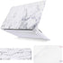 MOSISO Compatible with MacBook Air 13 inch Case 2022 2021 2020 2019 2018 Release A2337 M1 A2179 A1932 Retina Display Touch ID, Plastic Pattern Hard Shell&Keyboard Cover&Screen Protector, White Marble