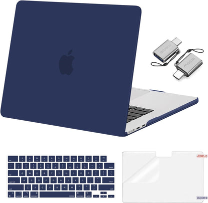 MOSISO Compatible with MacBook Air 15 inch Case M5-M2 2026-2023 A3448 A3241 A3114 A2941, Hard Shell&Keyboard Cover&Screen Film&Type C, Great for Study Travel Work