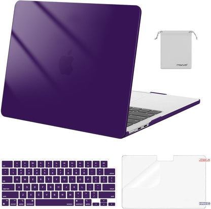 MOSISO Compatible with MacBook Air 13 inch Case M2-M5 2022-2026 A3449 A3240 A3113 A2681, 4 in 1 Protective Kit: Hard Shell, Keyboard Cover, Screen Film & Storage Pouch