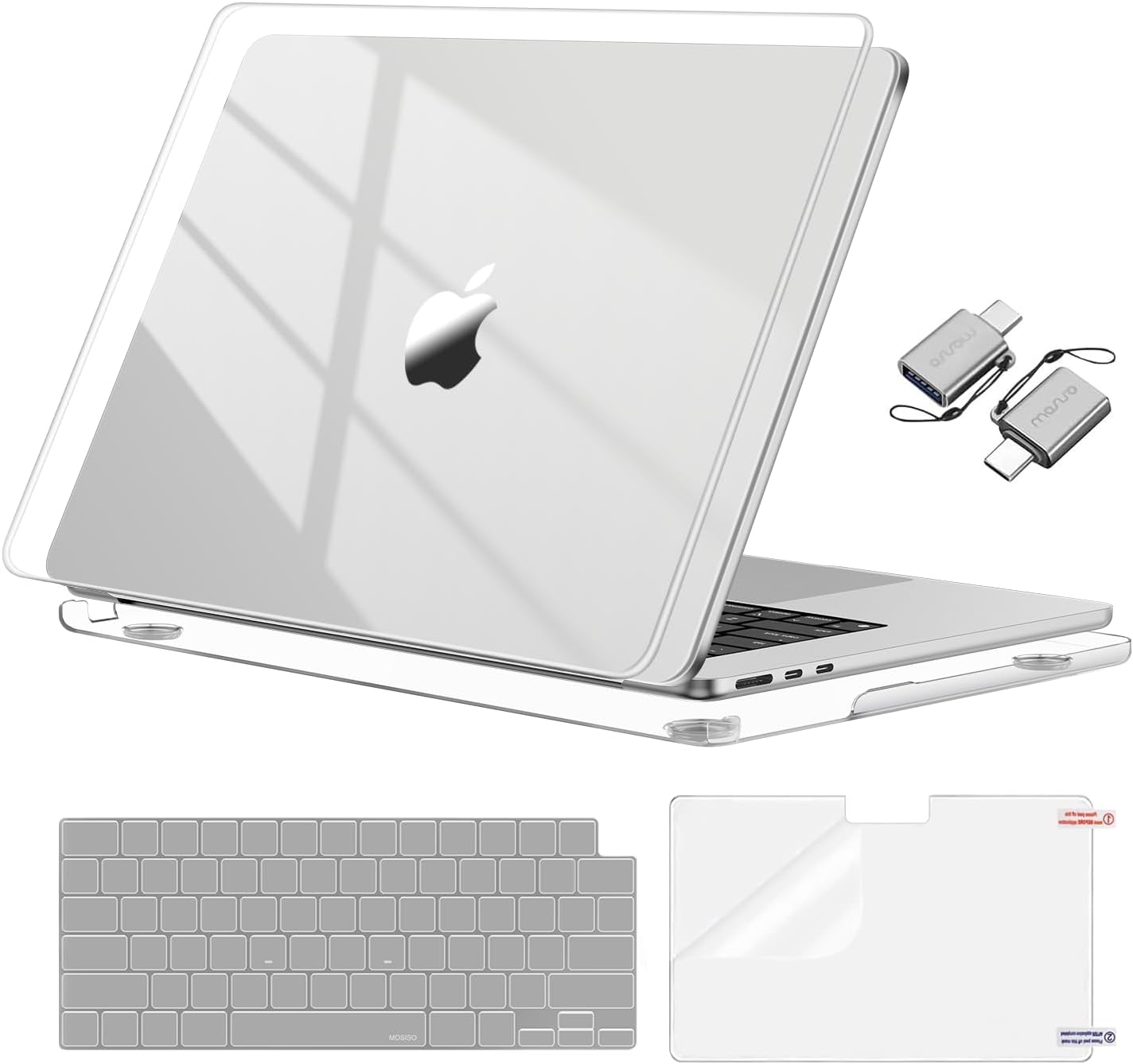 MOSISO Compatible with MacBook Air 13 inch Case 2026-2022 M4 A3240 M3 A3113 M2 A2681,Surpass Natural Beauty Hard Shell&Keyboard Cover&Screen Film&Type C for MacBook Air 13.6 inch Case