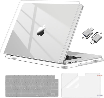 MOSISO Compatible with MacBook Air 13 inch Case M2-M5 2022-2026 A2681 A3113 A3240, 4 in 1 Surpass Natural Beauty Hard Shell, Keyboard Cover, Screen Film & USB C Adapter