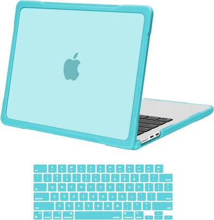 MOSISO Compatible with MacBook Air 13 inch Case M2-M5 2022-2026 A3449 A3240 A3113 A2681, 2 in 1 Kit Crack-Resistant Hard Case with Soft TPU Bumper