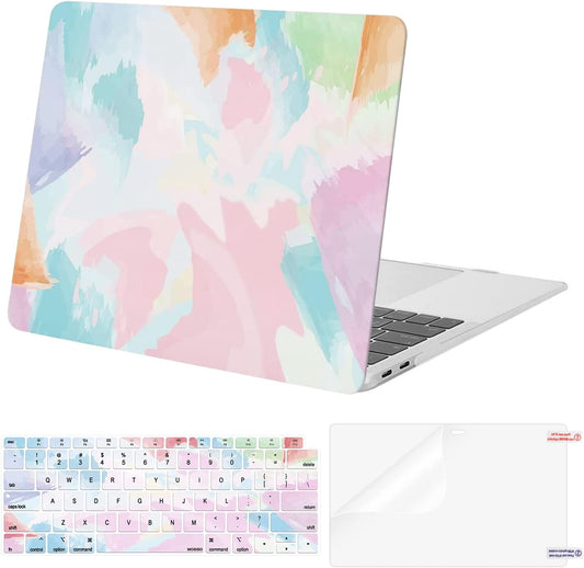 MOSISO Compatible with MacBook Air 13 inch Case 2022 2021 2020 2019 2018 Release A2337 M1 A2179 A1932 Retina Display Touch ID, Plastic Pattern Hard Shell&Keyboard Cover&Screen Protector, Graffiti Art