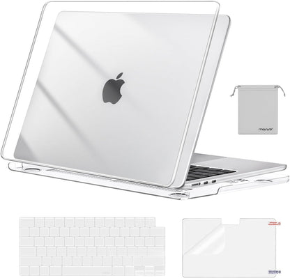 MOSISO Compatible with MacBook Air 13 inch Case M2-M5 2022-2026 A3449 A3240 A3113 A2681, 4 in 1 Protective Kit: Hard Shell, Keyboard Cover, Screen Film & Storage Pouch