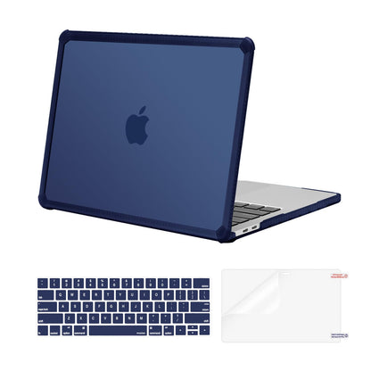 MOSISO Compatible with MacBook Pro 13 inch Case M2 2025-2016 A2338 M1 A2251 A2289 A2159 A1989 A1708 A1706, Anti-Cracking Heavy Duty Plastic TPU Bumper Hard Case&Keyboard Skin&Screen Film, Pink