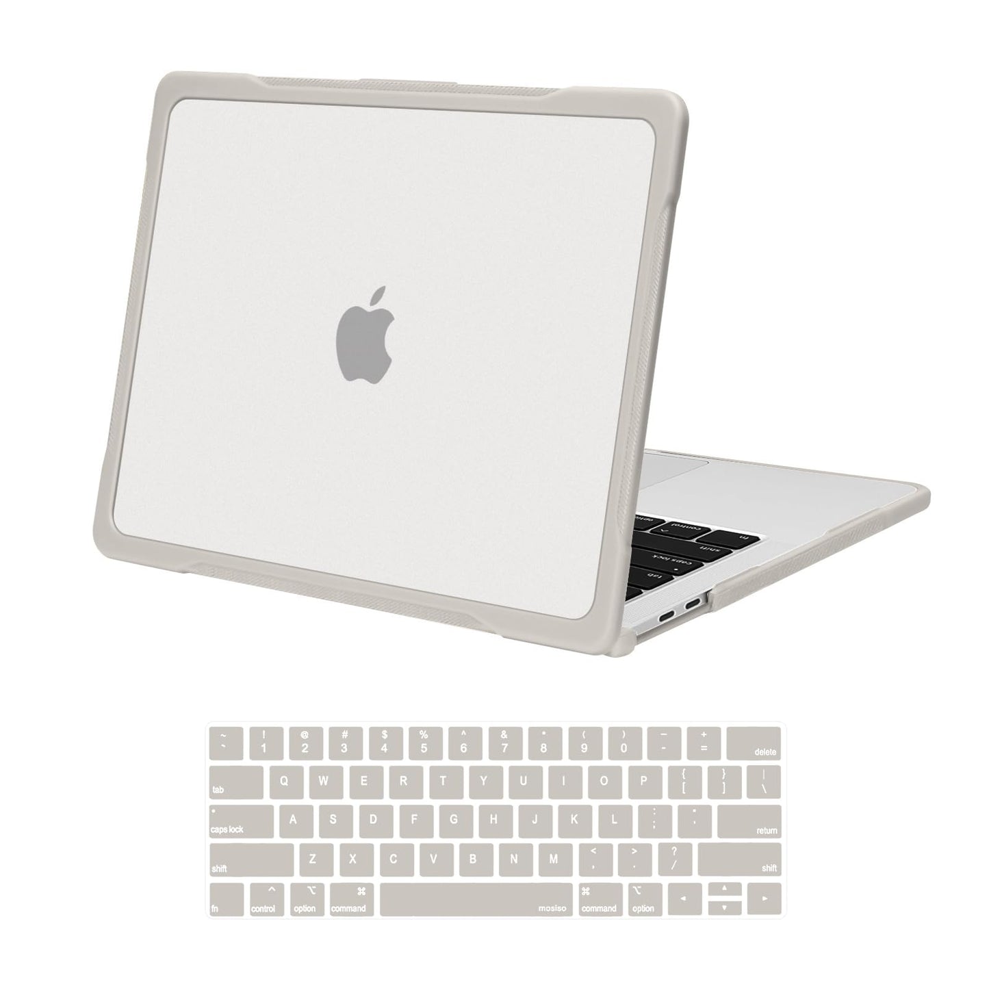 MOSISO Compatible with MacBook Pro 13 inch Case M2 2025-2016 A2338 M1 A2251 A2289 A2159 A1989 A1708 A1706, Soft TPU Bumper Anti-Cracking&Anti-Fingerprint Plastic Hard Case&Keyboard Cover, Pink