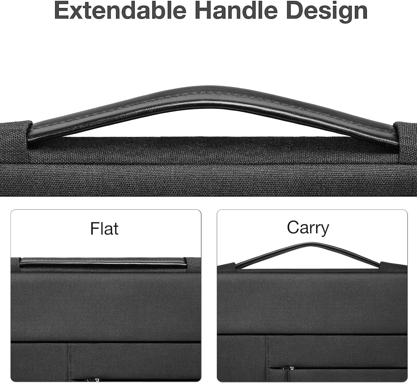 MOSISO 360 Protective Laptop Sleeve Compatible with MacBook Air 13 M2 A2681 M1 A2337 A2179 A1932 / Pro 13 M2 M1 A2338 A2251 A2289 A2159 A1989 A1706 A1708 with Belt&3 Horizontal Parallel Pockets, Black iMosiso