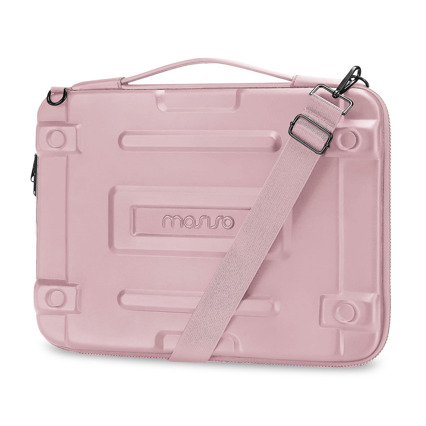 MOSISO Hard Shell Laptop Case Sleeve, 15.6-17.3 inch Computer Bag Compatible with MacBook Air 15/Pro 16,HP,Dell,Lenovo,Asus, Notebook, Abstract Geometric Waterproof Carrying Case Bag with Strap, Black iMosiso