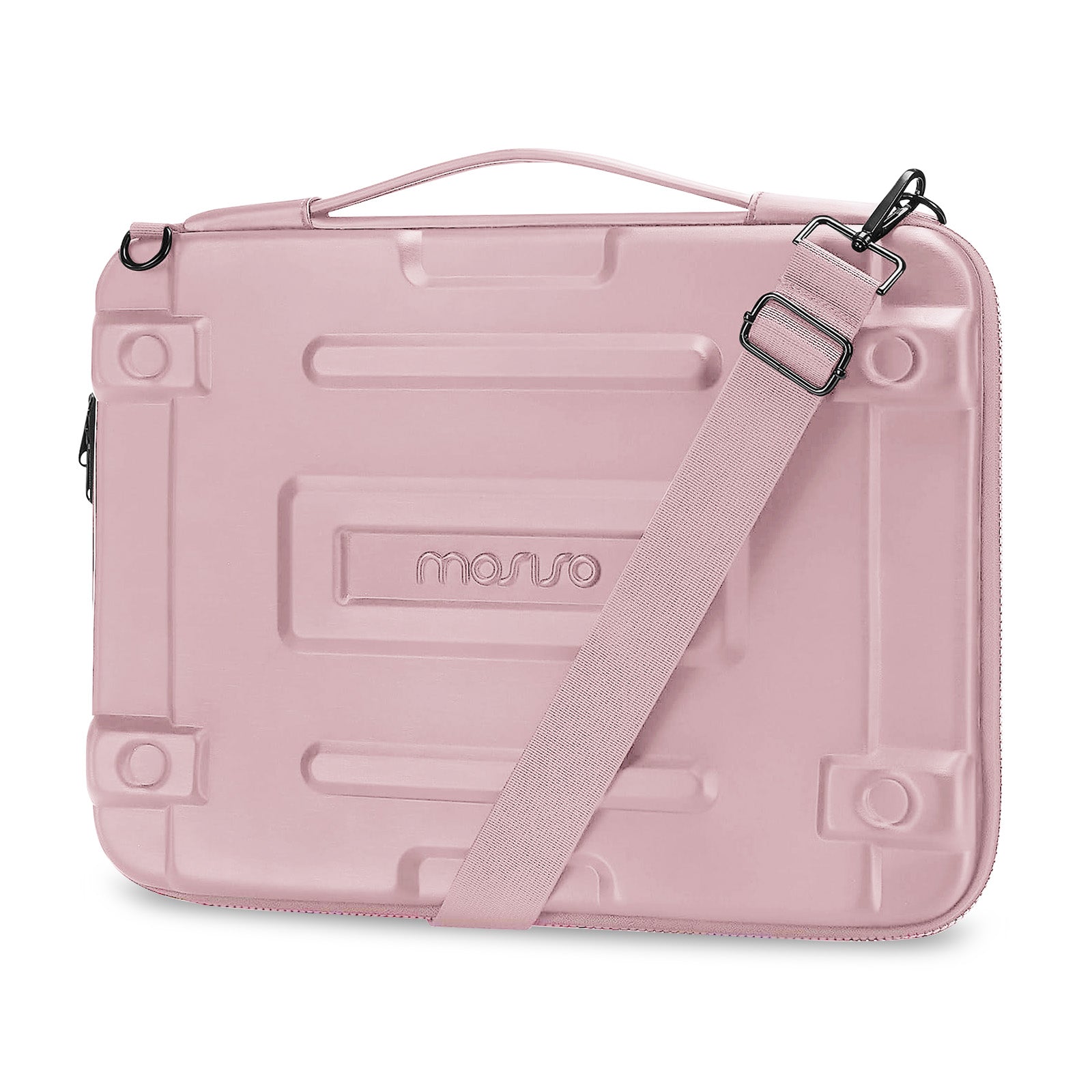 MOSISO Hard Shell Laptop Case Sleeve, 15.6-17.3 inch Computer Bag Compatible with MacBook Air 15/Pro 16,HP,Dell,Lenovo,Asus, Notebook, Abstract Geometric Waterproof Carrying Case Bag with Strap, Black iMosiso