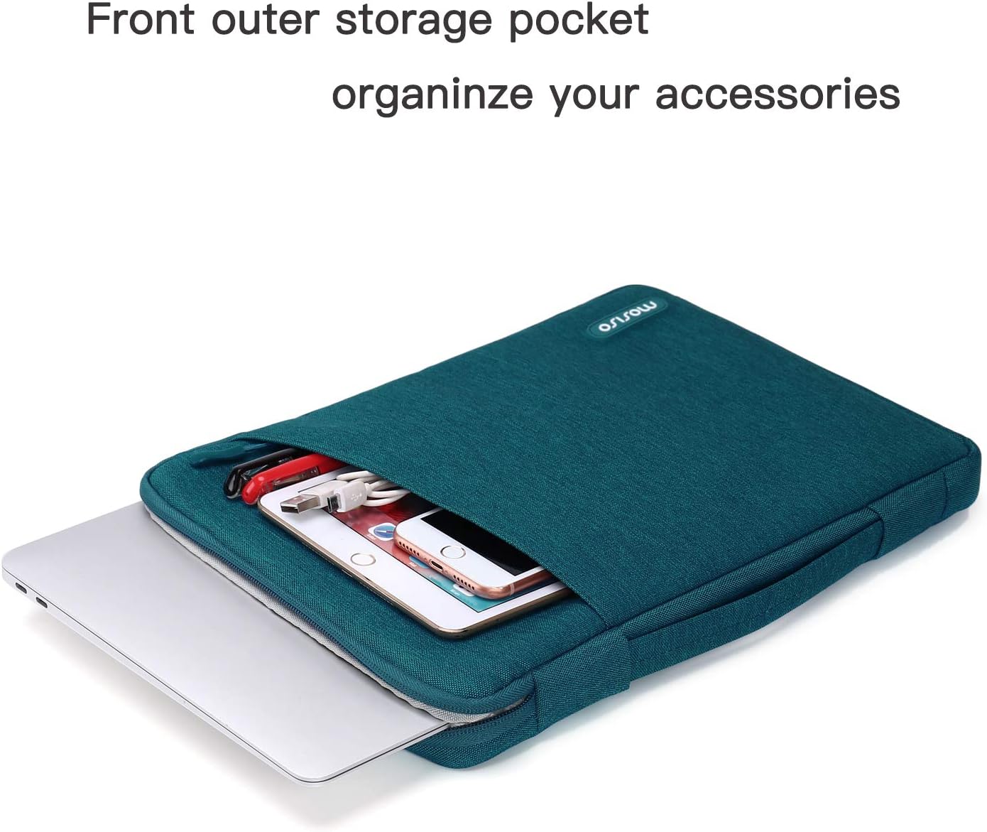 MOSISO Compatible with MacBook Air 13 inch Case 2022 2021 2020 2019 2018 Release A2337 M1 A2179 A1932 Retina Display Touch ID, Plastic Hard Shell&360 Protective Sleeve Bag&Keyboard Skin, Deep Teal iMosiso