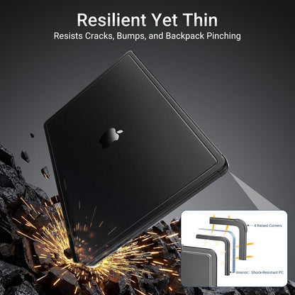 MOSISO Compatible with MacBook Pro 16 inch Case M5 2026 M4 2025 M3 M2 M1 2024-2021 A3429 A3428 A3403 A3186 A2991 A2780 A2485, 4 in 1 Kit Matte Reinforced Corners Protective Hard Shell, Black