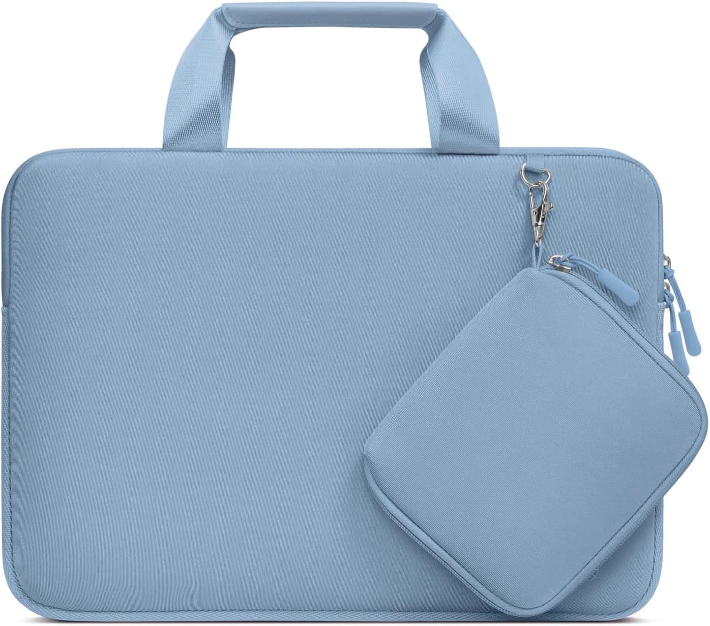 MOSISO Laptop Case 13.3 inch, 13-13.3 inch Laptop Sleeve Bag Compatible with MacBook Air/Pro 13 / Pro 14, HP Dell ASUS, Neoprene Carrying Computer Bag with Handle&Detachable Small Case, Antique Green