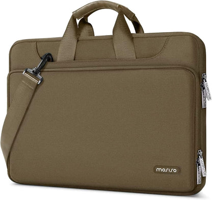 MOSISO 360 Laptop Shoulder Bag with Matching Color Sleeve & Luggage Strap, Fits 13–17.3 Inch Dell XPS HP Pavilion IdeaPad Acer Alienware Omen Notebook