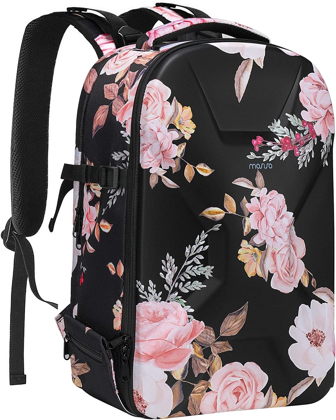 MOSISO Camera Backpack, DSLR/SLR/Mirrorless Photography Camera Bag Peony Waterproof Hardshell Case with Tripod Holder & Laptop Compartment Compatible with Canon/Nikon/Sony/DJI Mavic Drone, Black mysite