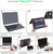 MOSISO Compatible with MacBook Air 13 inch Case 2022 2021 2020 2019 2018 Release A2337 M1 A2179 A1932 Retina Display Touch ID, Plastic Pattern Hard Shell&Keyboard Cover&Screen Protector, White Marble