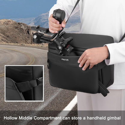 MOSISO Crossbody Camera Bag with Custom Removable Dividers. Fits DSLR, Mirrorless Cameras, Drones & Gimbals.