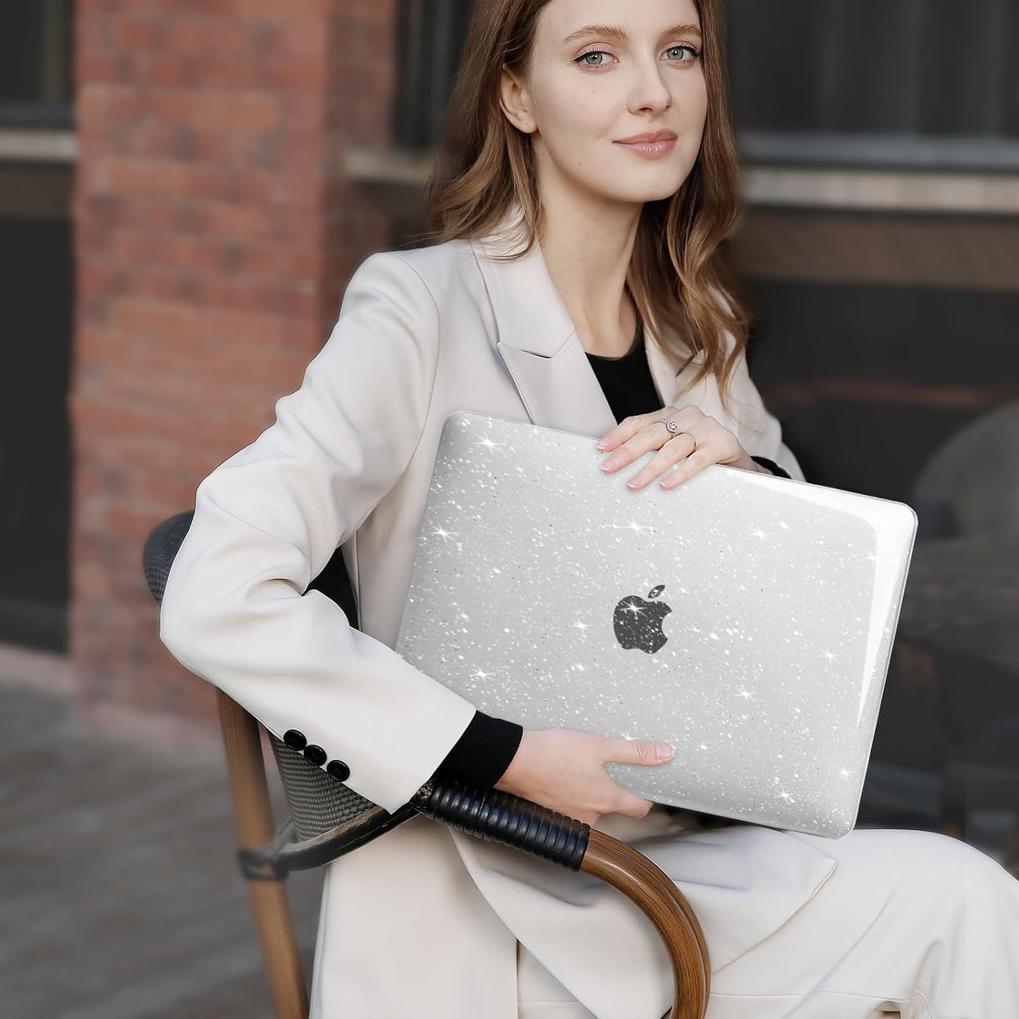 MOSISO Compatible with MacBook Pro 14 inch Case M5 2026 M4 M3 M2 M1 2025-2021 A3427 A3426 A3434 A3112 A3185 A3401 A2918 A2992 A2779 A2442, 4 in 1 Kit Sparkly Glitter Hard Shell, Transparent