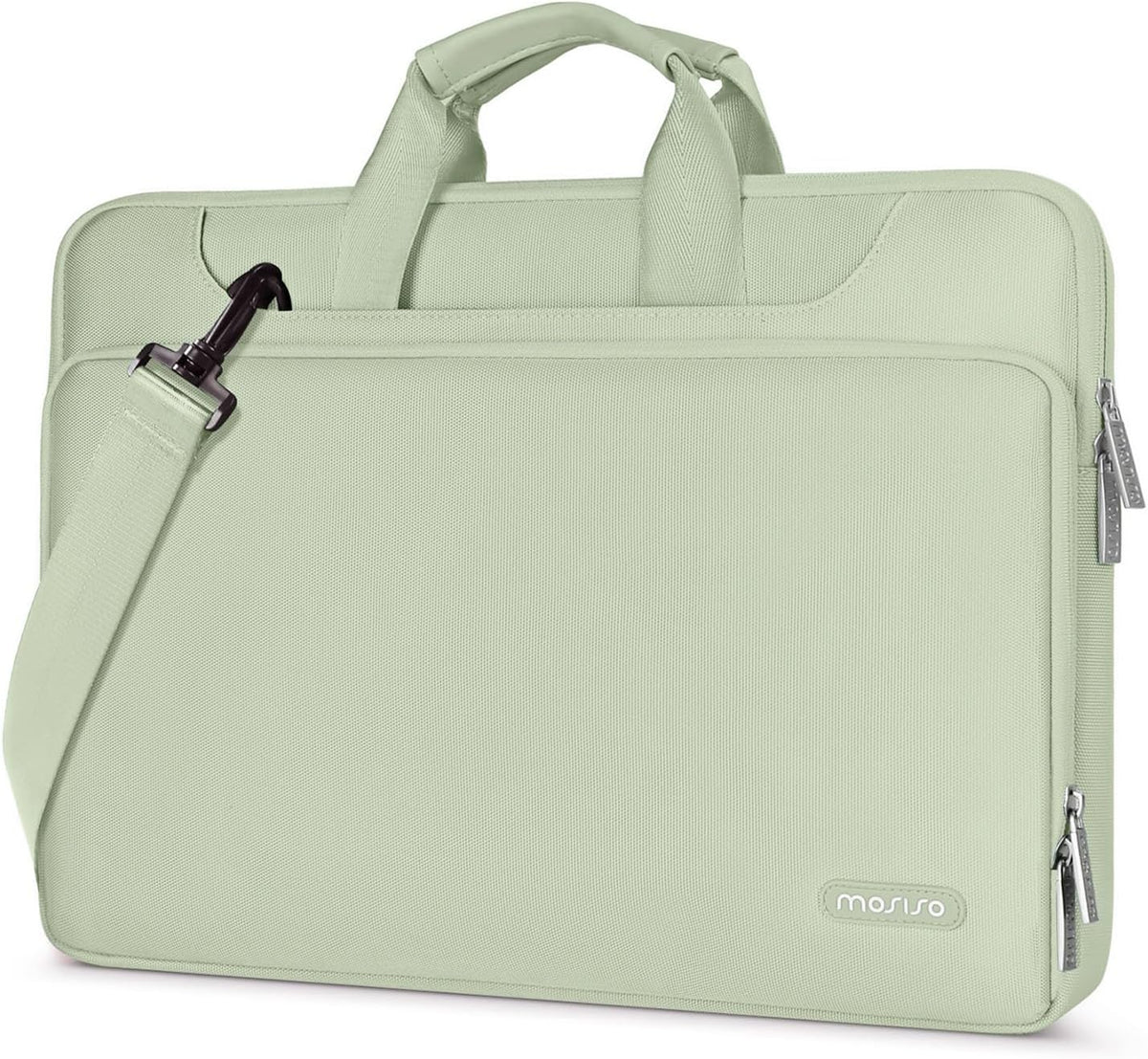 MOSISO 360 Laptop Shoulder Bag with Matching Color Sleeve & Luggage Strap, Fits 13–17.3 Inch Dell XPS HP Pavilion IdeaPad Acer Alienware Omen Notebook