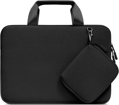MOSISO Laptop Case 13.3 inch, 13-13.3 inch Laptop Sleeve Bag Compatible with MacBook Air/Pro 13 / Pro 14, HP Dell ASUS, Neoprene Carrying Computer Bag with Handle&Detachable Small Case, Antique Green